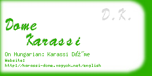 dome karassi business card